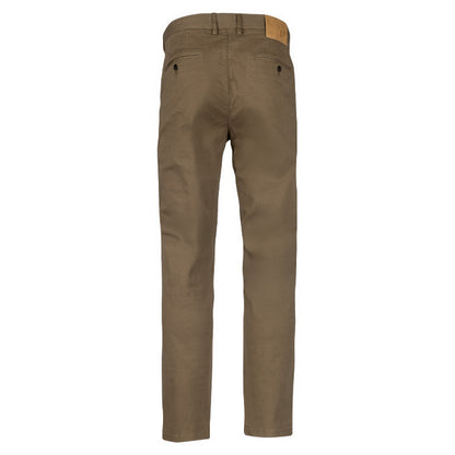 Mocha Brown - Back - Jack Pyke Mens Chino Plain Trousers