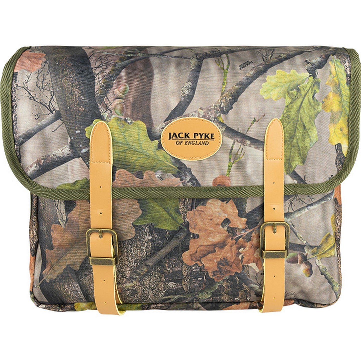 Oak Camo - Front - Jack Pyke Oak Leaf Leather Trim Camo Shoulder Bag