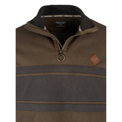 Green - Lifestyle - Jack Pyke Mens Contrast Panel Half Zip Sweatshirt