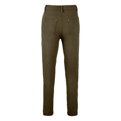Brown - Back - Jack Pyke Womens-Ladies Stretch Trousers