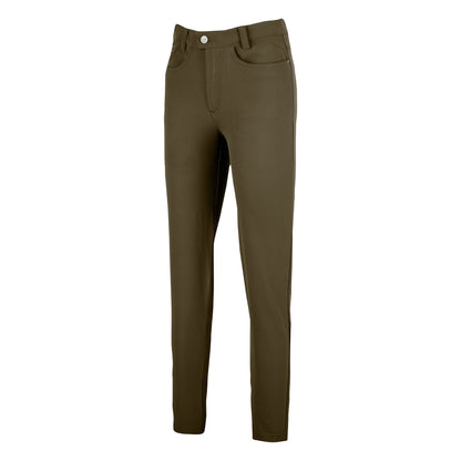 Brown - Side - Jack Pyke Womens-Ladies Stretch Trousers
