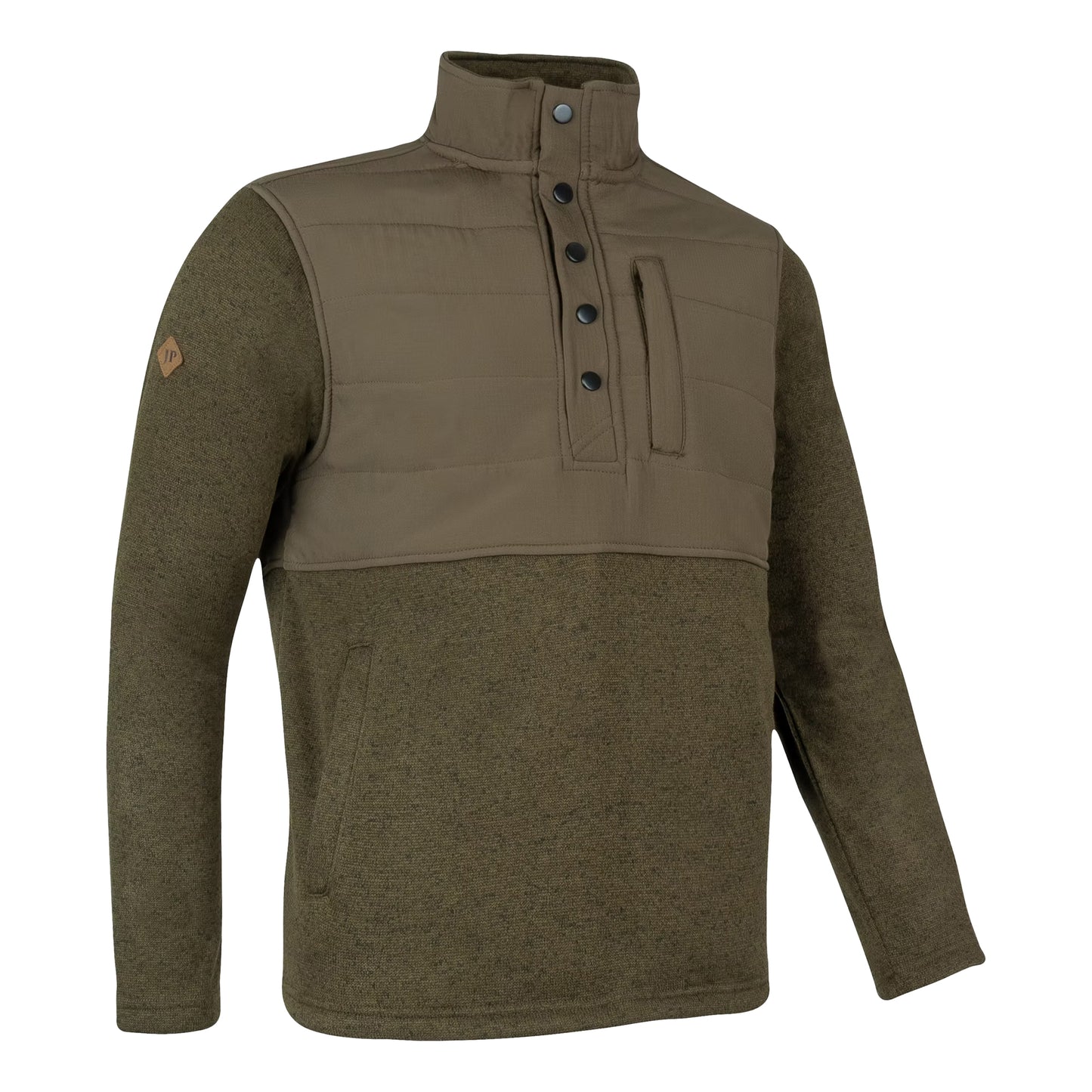 Green - Lifestyle - Jack Pyke Mens Fleece Snap Pullover