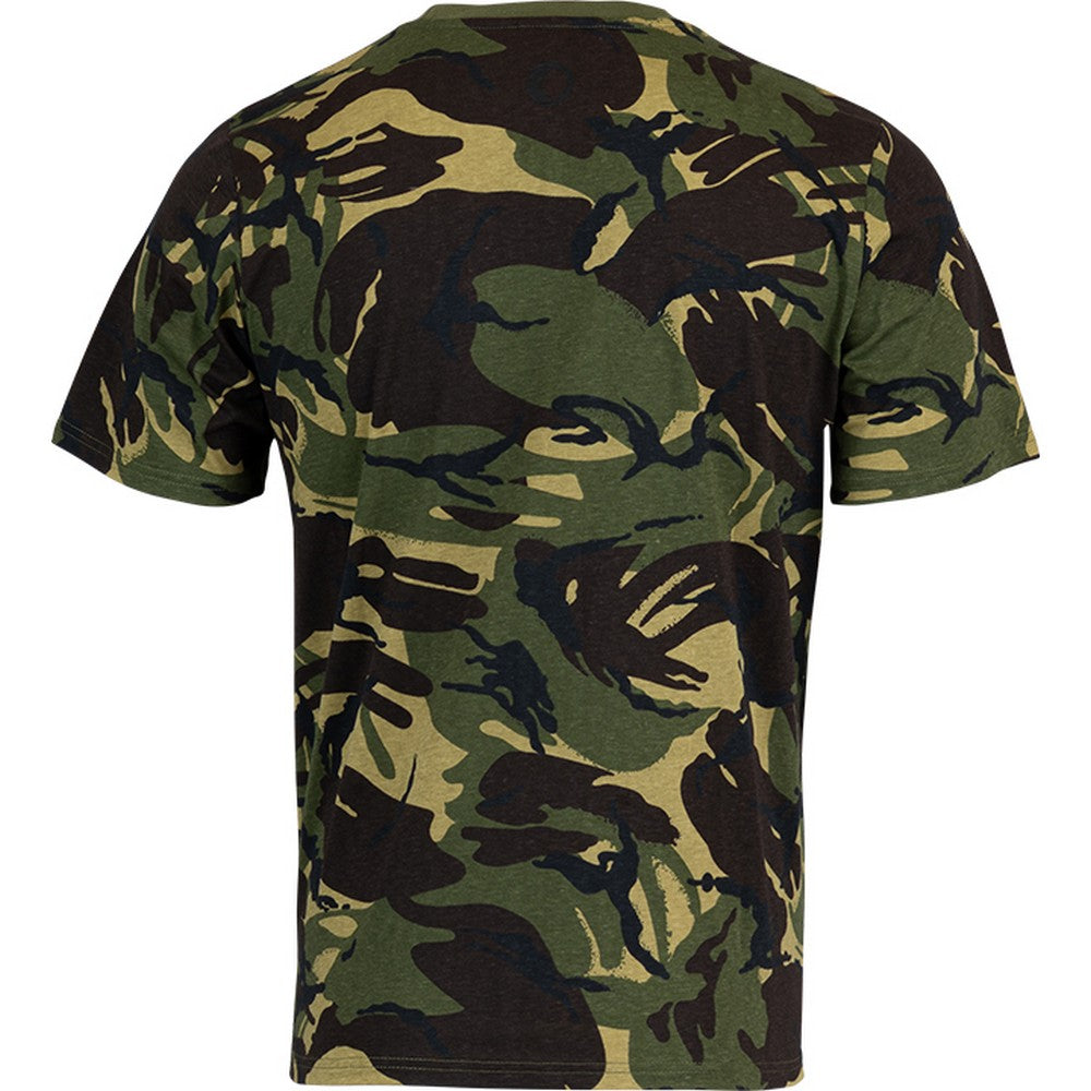 Camo Green - Back - Speero Mens Camo Cotton T-Shirt