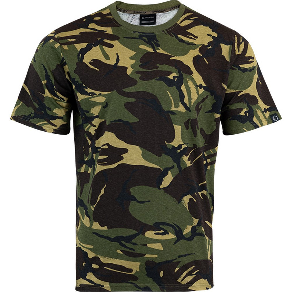 Camo Green - Front - Speero Mens Camo Cotton T-Shirt