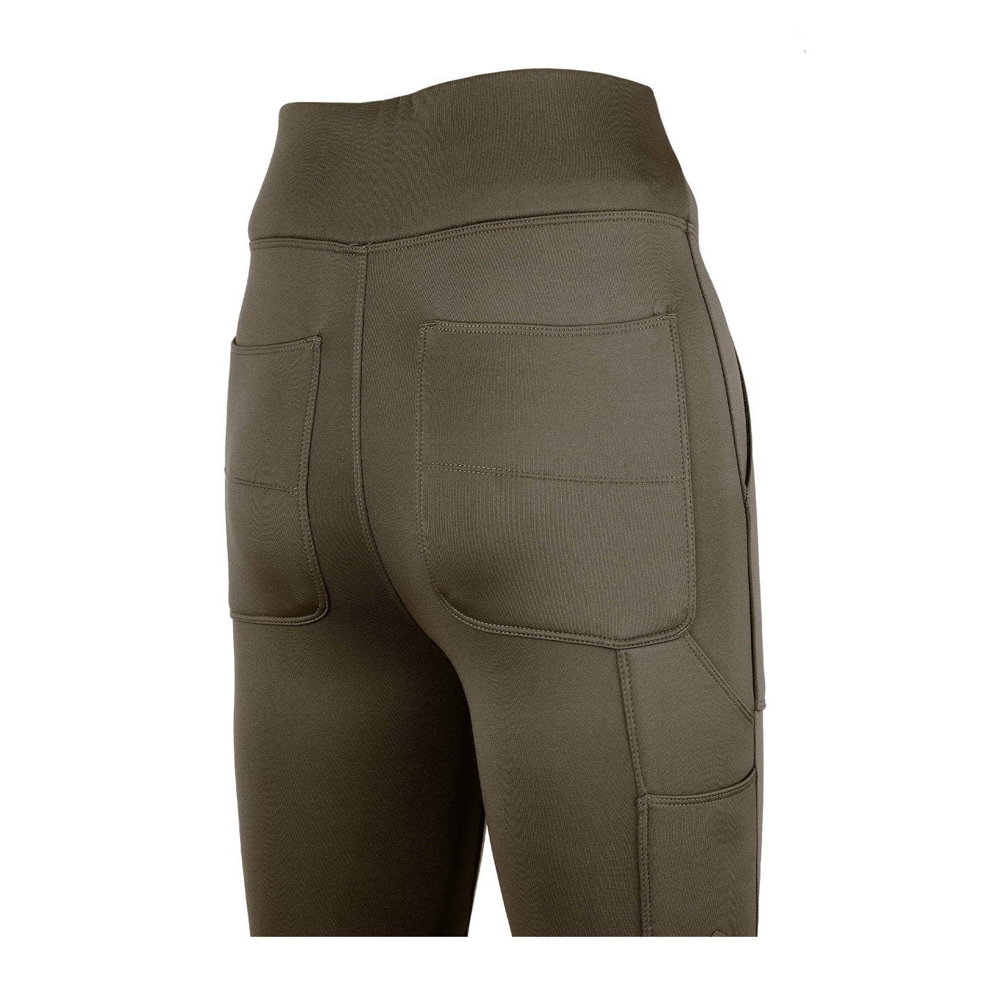 Brown - Side - Jack Pyke Womens-Ladies Utility Leggings