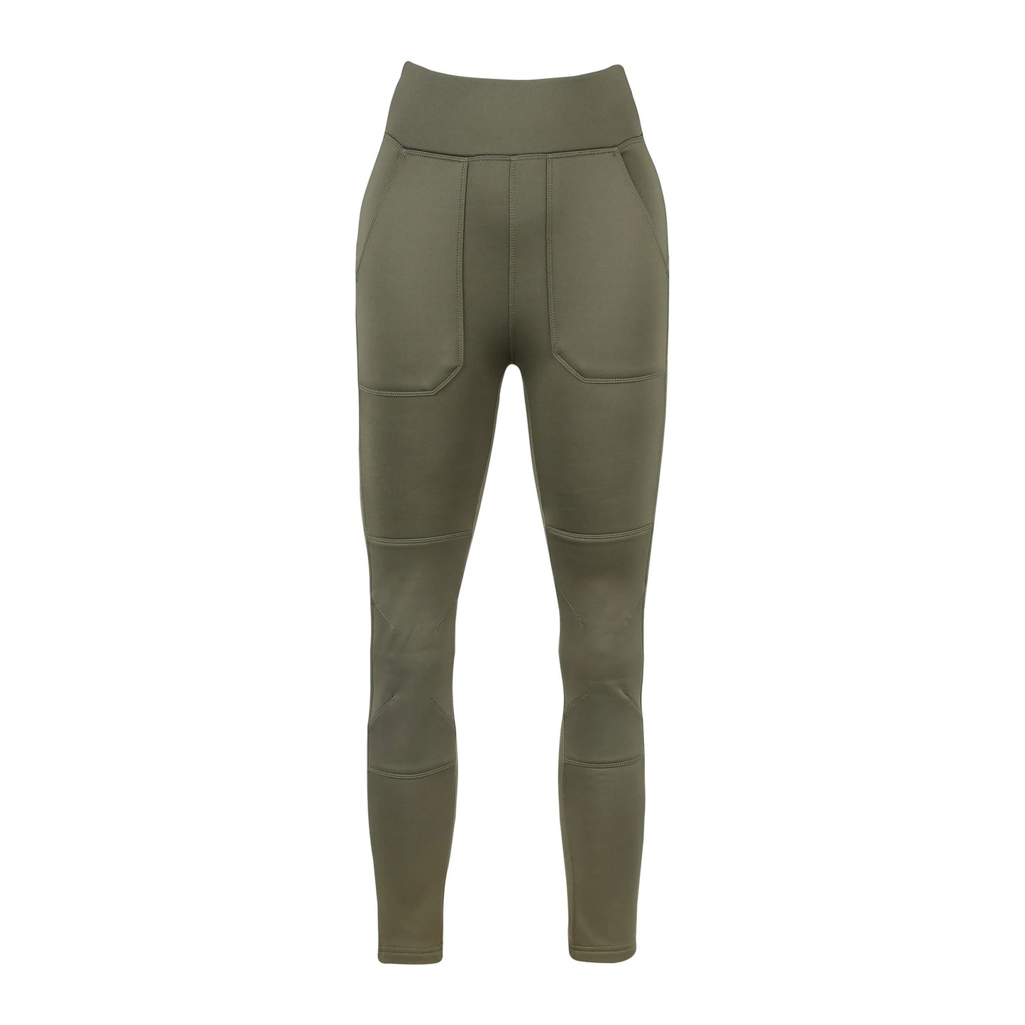 Olive - Front - Jack Pyke Womens-Ladies Utility Leggings