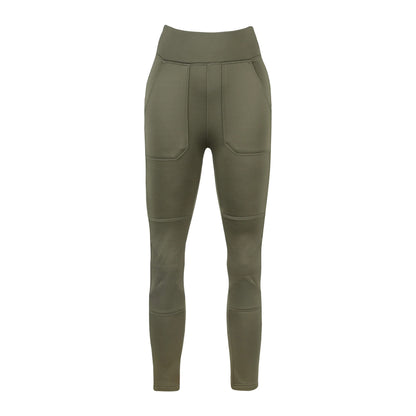 Olive - Front - Jack Pyke Womens-Ladies Utility Leggings