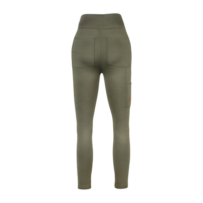 Olive - Back - Jack Pyke Womens-Ladies Utility Leggings