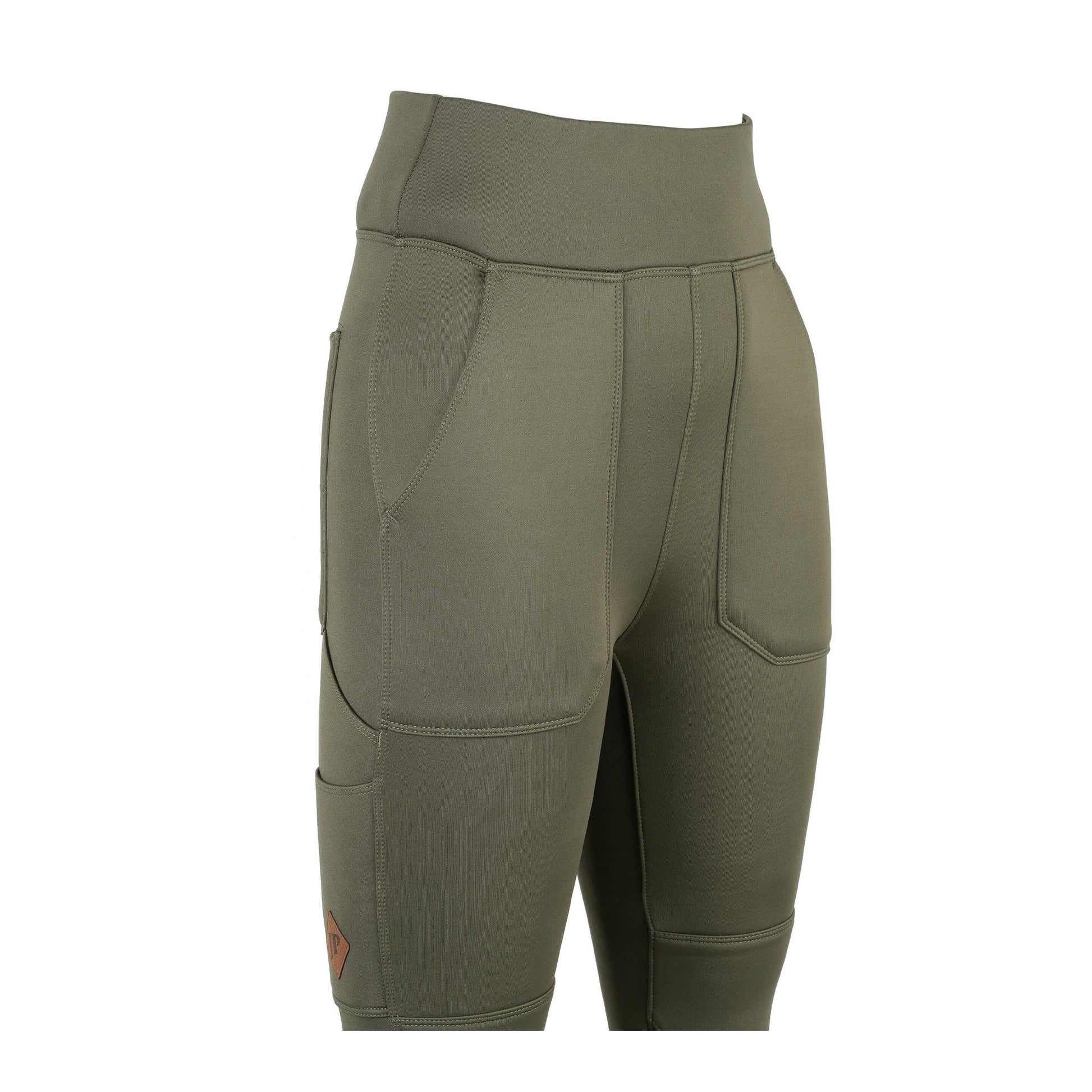 Olive - Side - Jack Pyke Womens-Ladies Utility Leggings