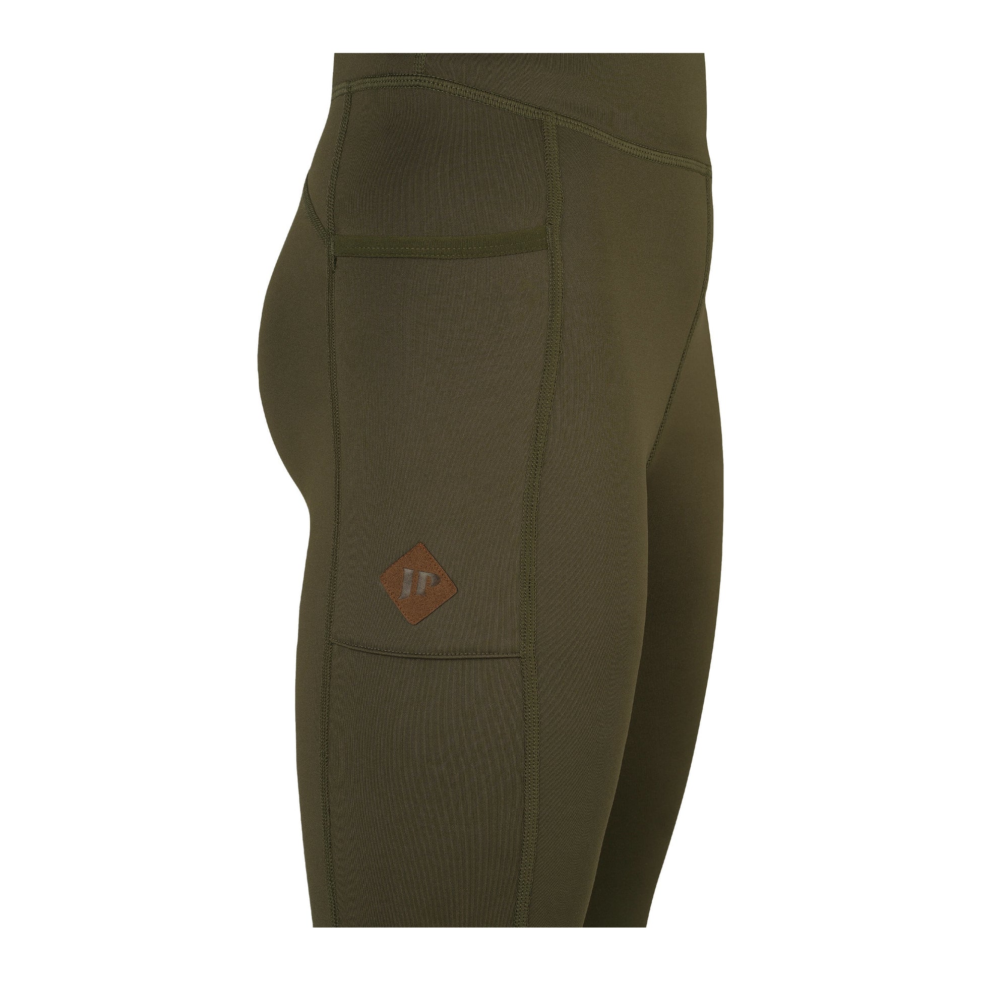 Brown - Side - Jack Pyke Womens-Ladies Utility Leggings