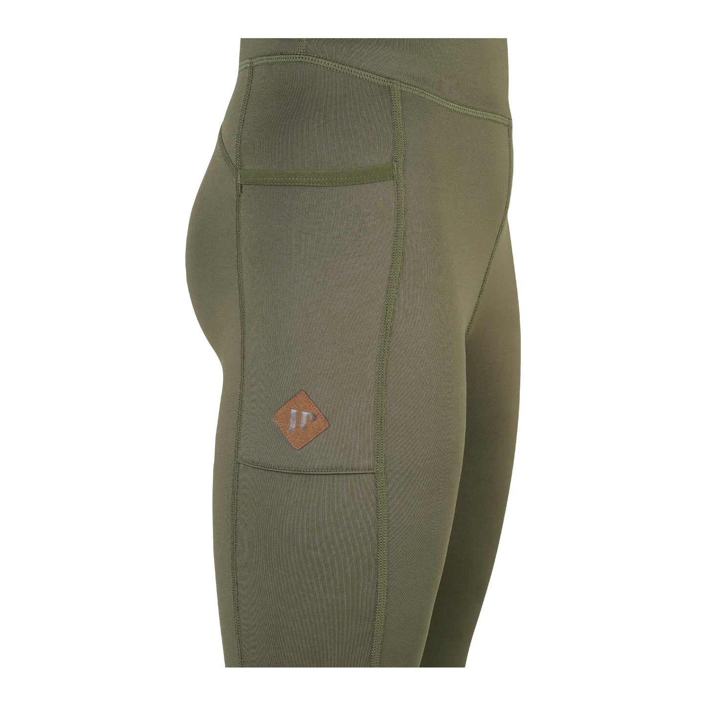 Olive - Side - Jack Pyke Womens-Ladies Utility Leggings