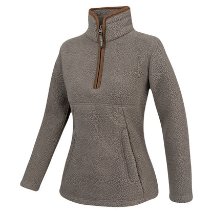 Shitake - Side - Jack Pyke Womens-Ladies Sherpa Fleece Quarter Zip Fleece