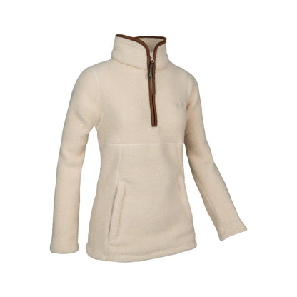 Sailcloth - Side - Jack Pyke Womens-Ladies Sherpa Fleece Quarter Zip Fleece