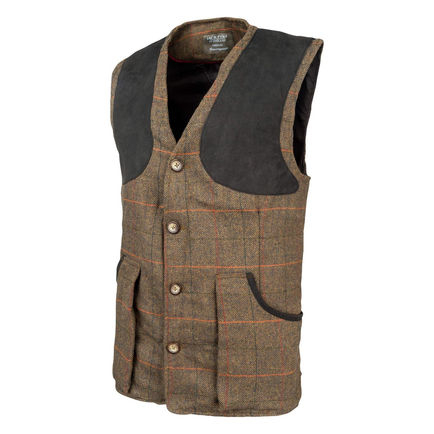 Brown - Lifestyle - Jack Pyke Mens Tweed Shooting Waistcoat