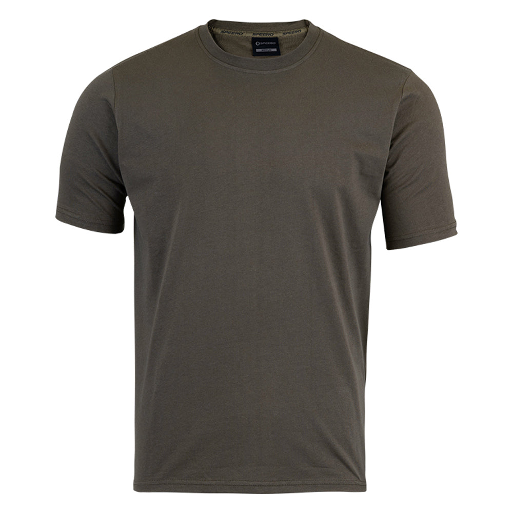 Olive Green - Front - Speero Mens Cotton T-Shirt