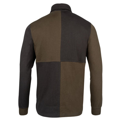 Green-Black - Back - Jack Pyke Mens Rugby Long-Sleeved Polo Shirt