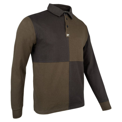 Green-Black - Lifestyle - Jack Pyke Mens Rugby Long-Sleeved Polo Shirt