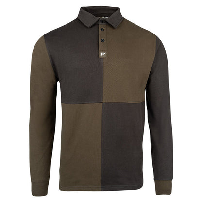 Green-Black - Front - Jack Pyke Mens Rugby Long-Sleeved Polo Shirt