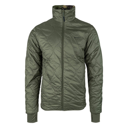 Green-Brown-Cream - Front - Speero Mens Reversible Waterproof Jacket