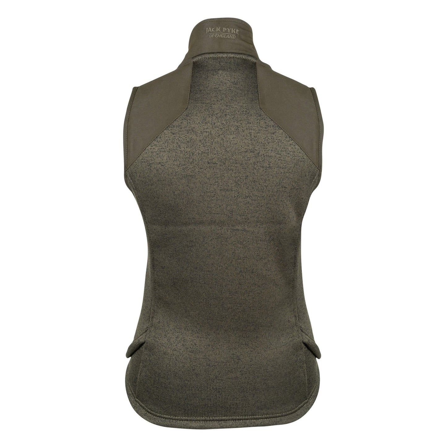 Dark Olive - Back - Jack Pyke Womens-Ladies Melange Fleece Gilet