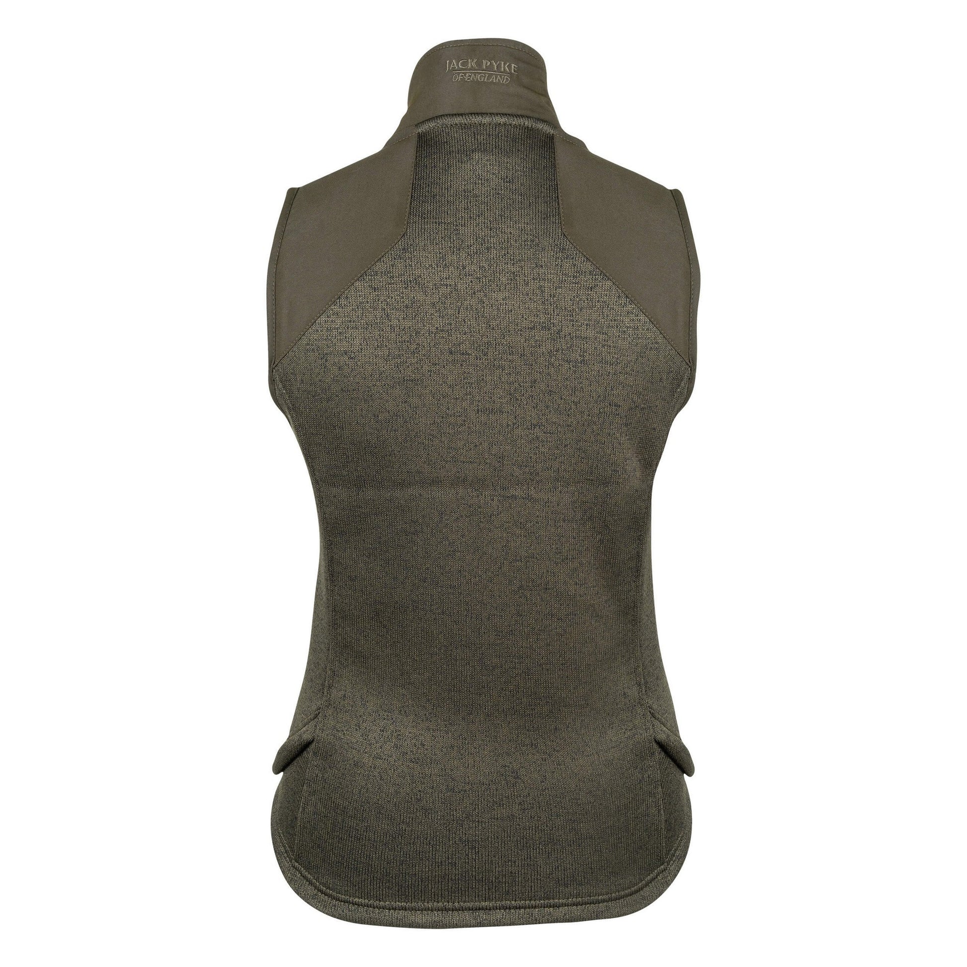 Dark Olive - Back - Jack Pyke Womens-Ladies Melange Fleece Gilet