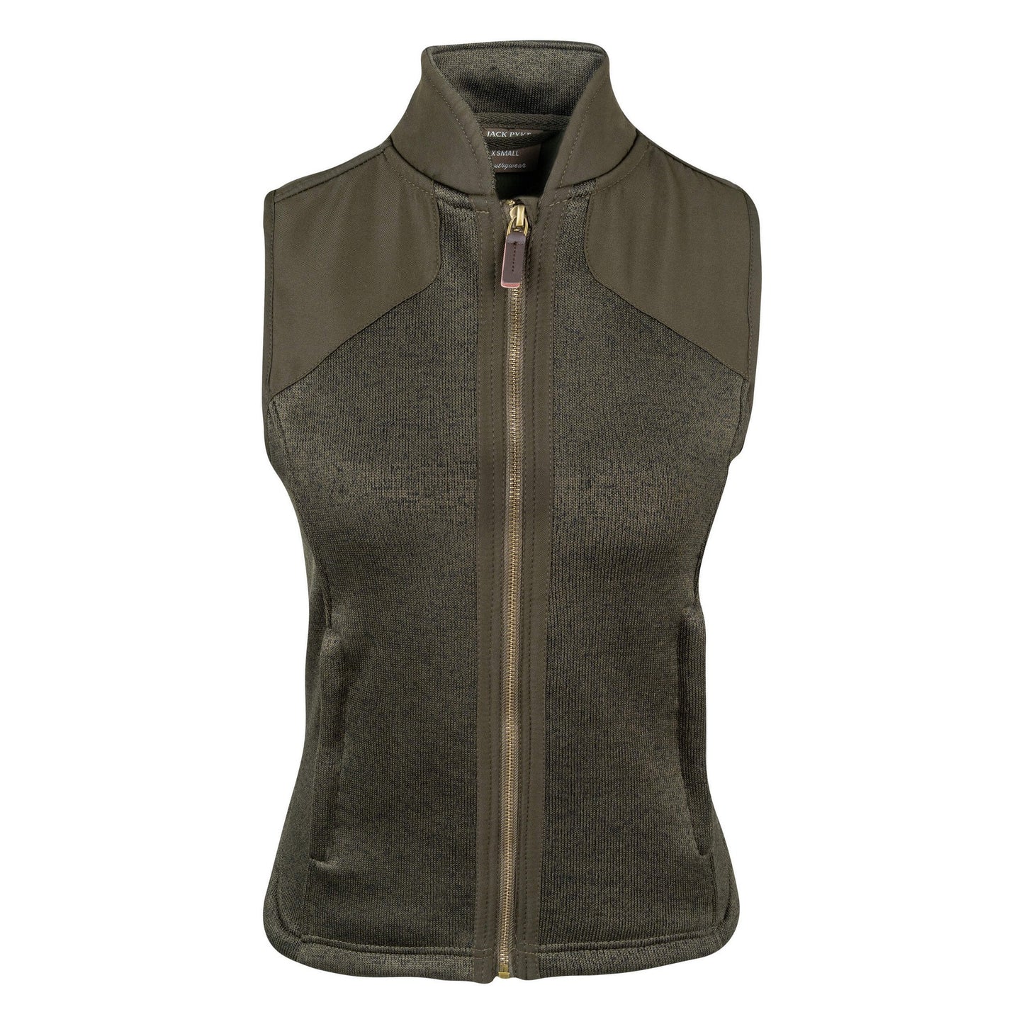 Dark Olive - Front - Jack Pyke Womens-Ladies Melange Fleece Gilet