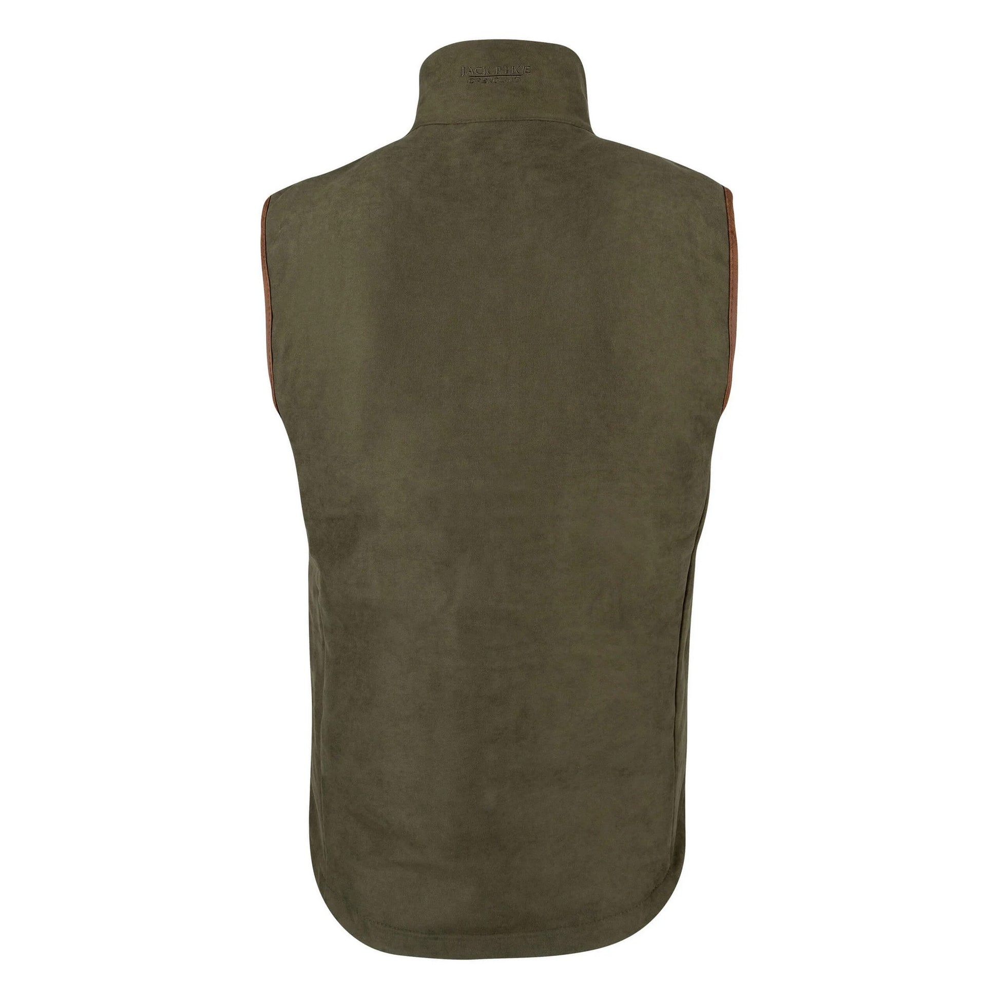 Dark Olive - Back - Jack Pyke Mens Moleskin Technical Gilet