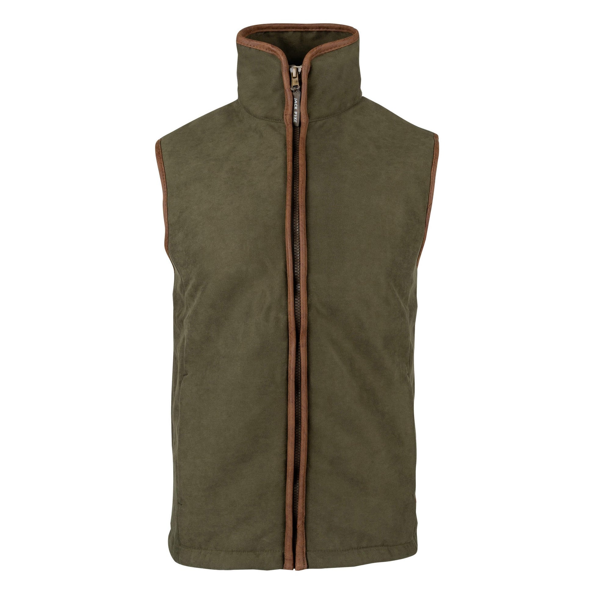 Dark Olive - Front - Jack Pyke Mens Moleskin Technical Gilet