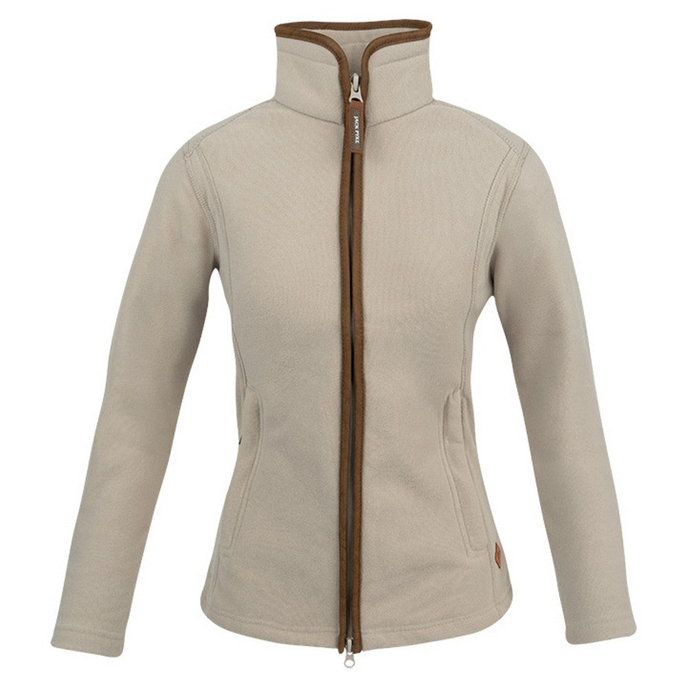 Mushroom - Front - Jack Pyke Womens-Ladies Recycled Fleece Jacket