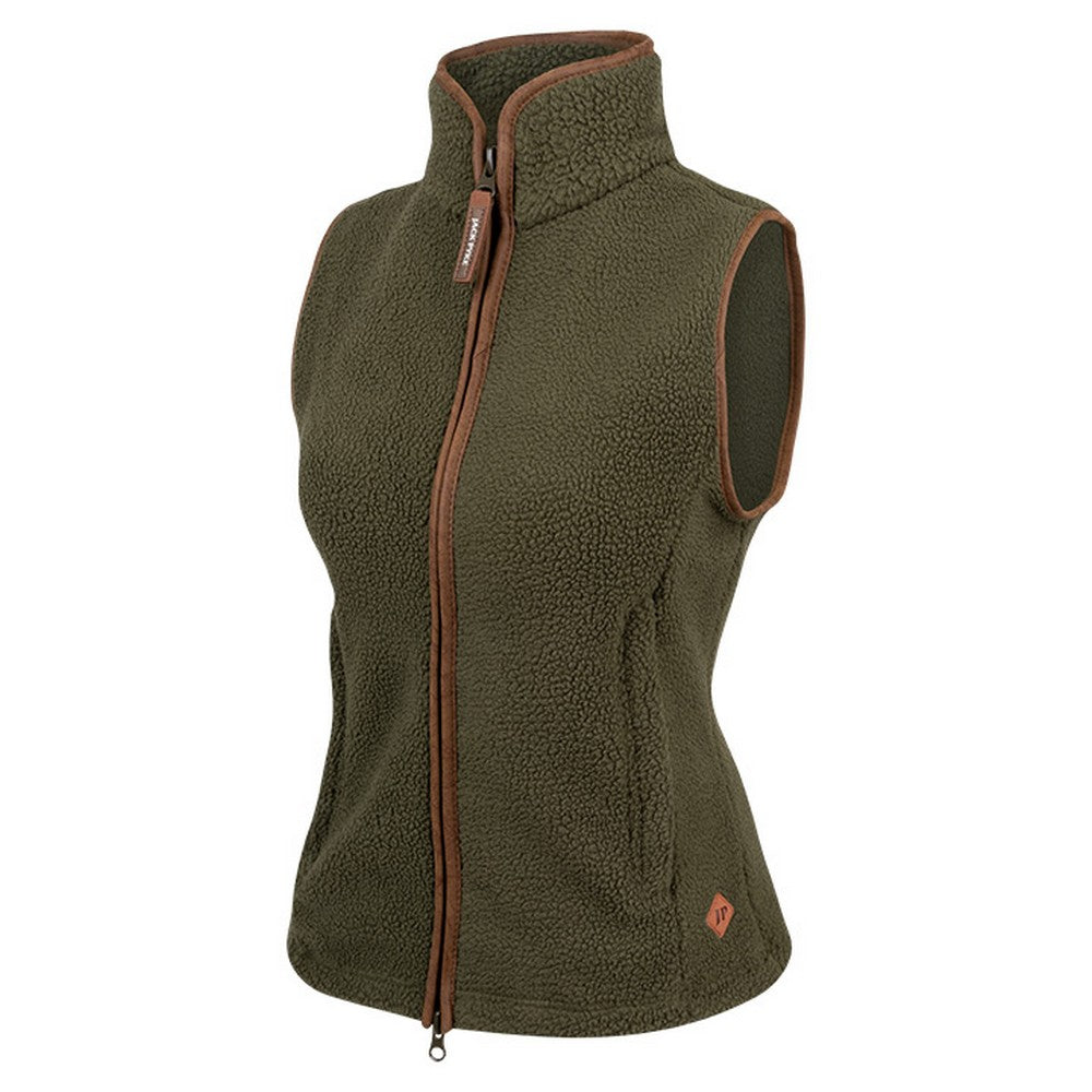 Olive - Lifestyle - Jack Pyke Womens-Ladies Sherpa Fleece Gilet