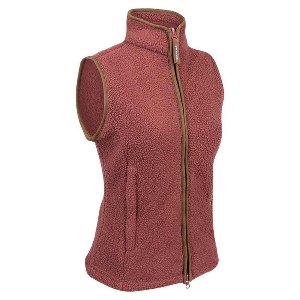 Burnt Copper - Side - Jack Pyke Womens-Ladies Sherpa Fleece Gilet
