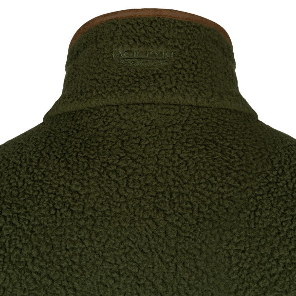 Olive - Pack Shot - Jack Pyke Mens Sherpa Fleece Half Zip Pullover