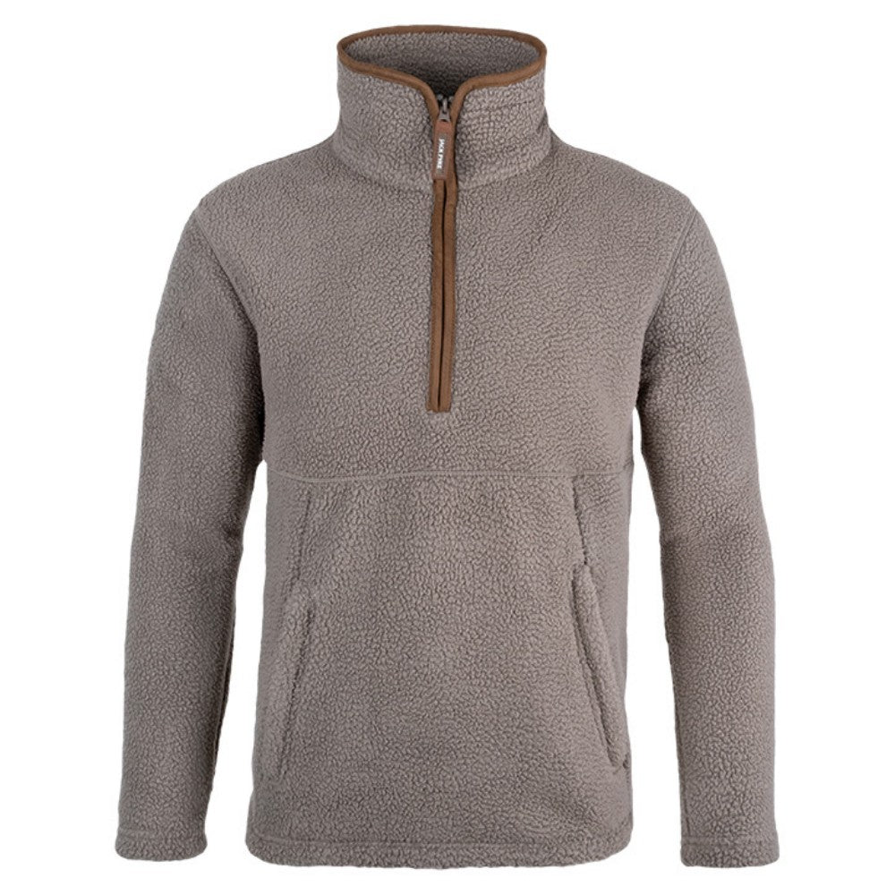 Shitake - Front - Jack Pyke Mens Sherpa Fleece Half Zip Pullover