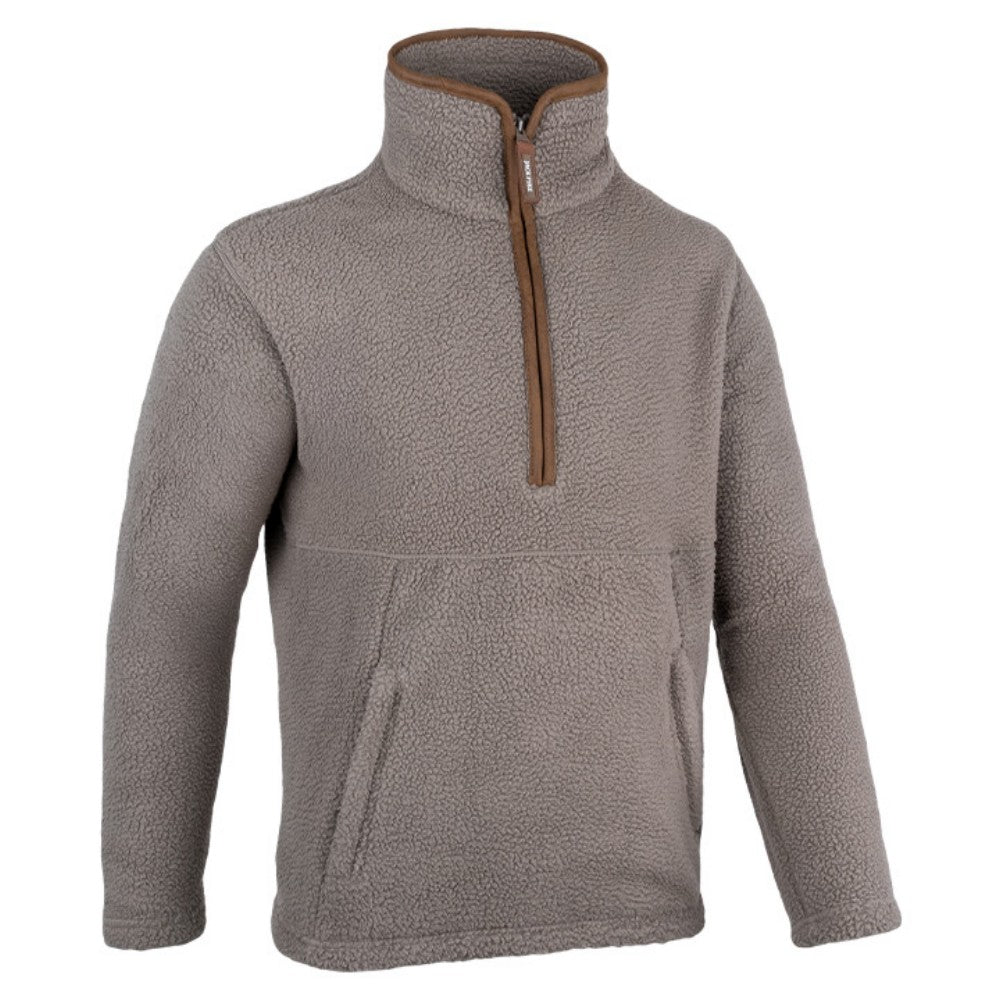 Shitake - Side - Jack Pyke Mens Sherpa Fleece Half Zip Pullover