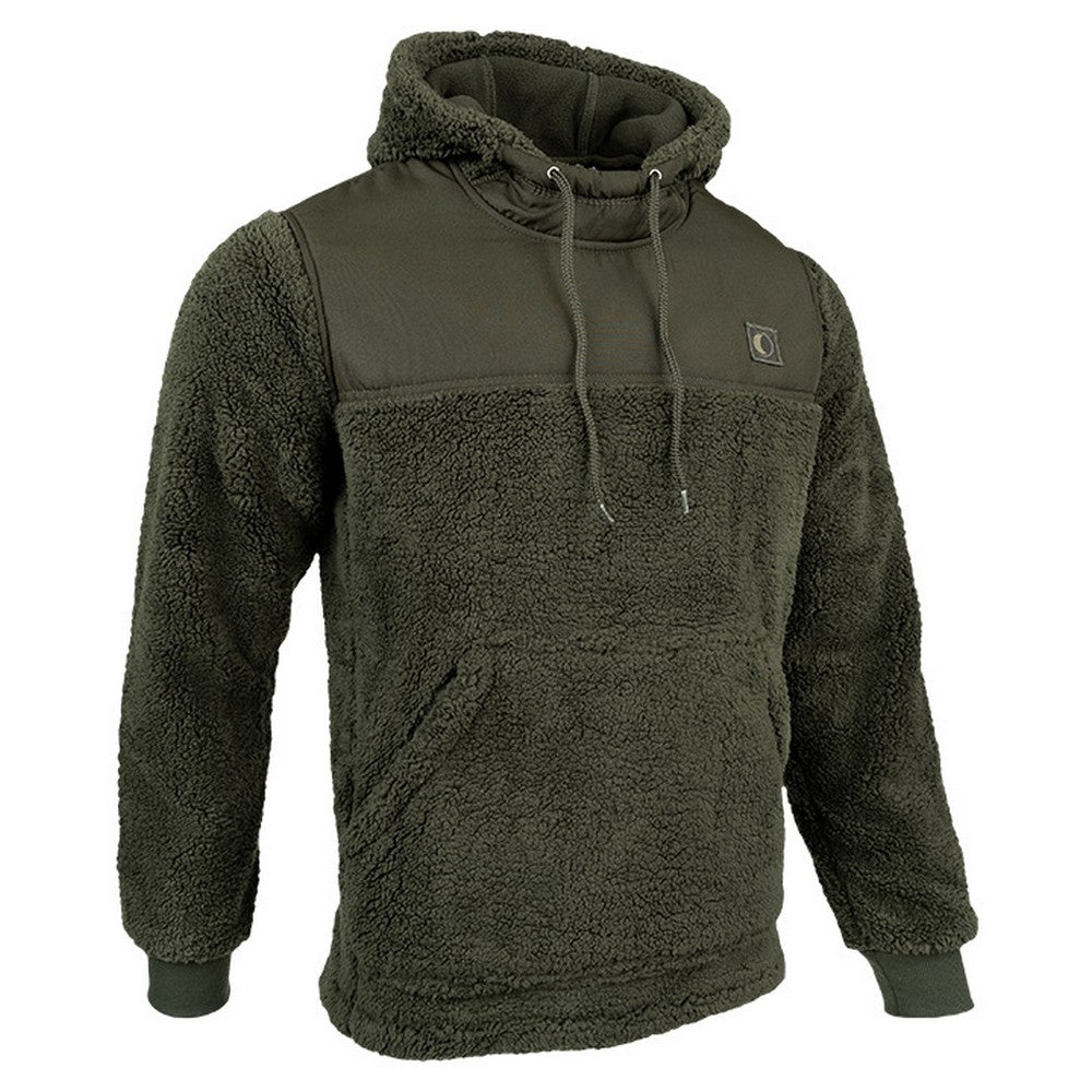 Dark Olive - Side - Speero Mens Gen 2 Sherpa Fleece Hoodie