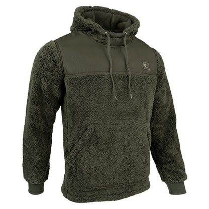 Dark Olive - Side - Speero Mens Gen 2 Sherpa Fleece Hoodie