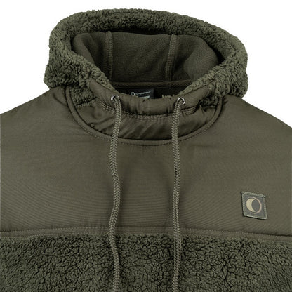 Dark Olive - Close up - Speero Mens Gen 2 Sherpa Fleece Hoodie