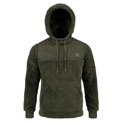 Dark Olive - Front - Speero Mens Gen 2 Sherpa Fleece Hoodie