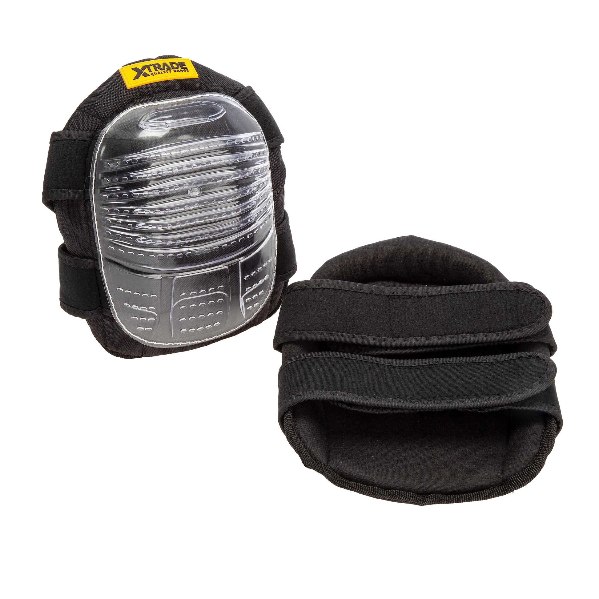 Black-Yellow - Back - XTrade Gel Knee Pads (Pack of 2)