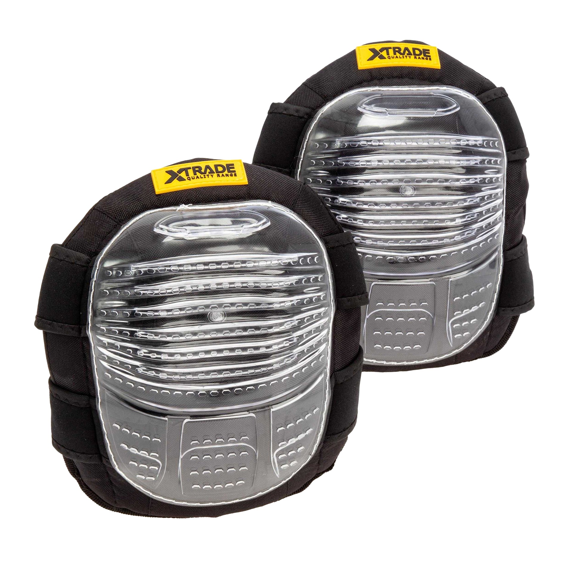 Black-Yellow - Front - XTrade Gel Knee Pads (Pack of 2)
