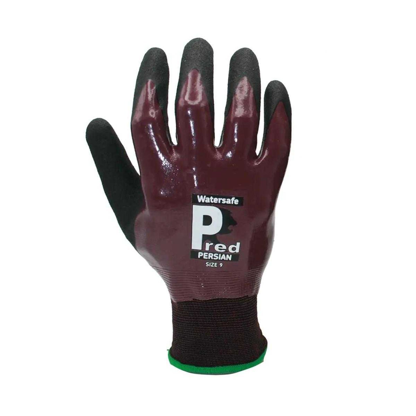 Black-Maroon - Back - Predator Persian Watersafe Safety Gloves