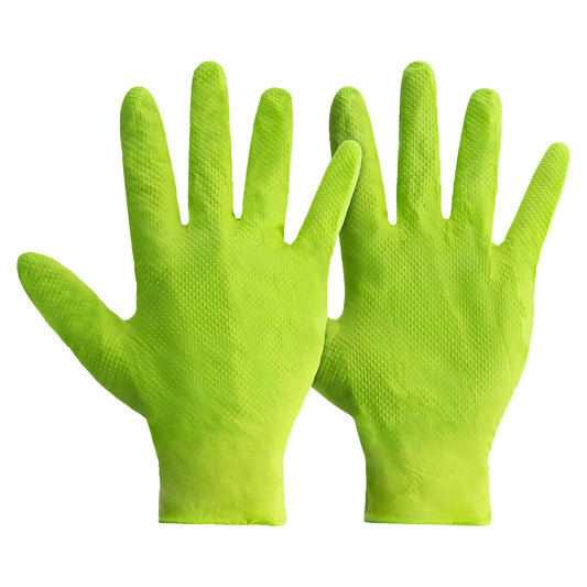 Green - Front - Predator Mercator Gripped Nitrile Safety Gloves (Pack of 50)