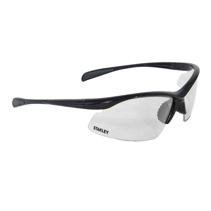 Black-Clear - Front - Stanley Half Frame Safety Glasses