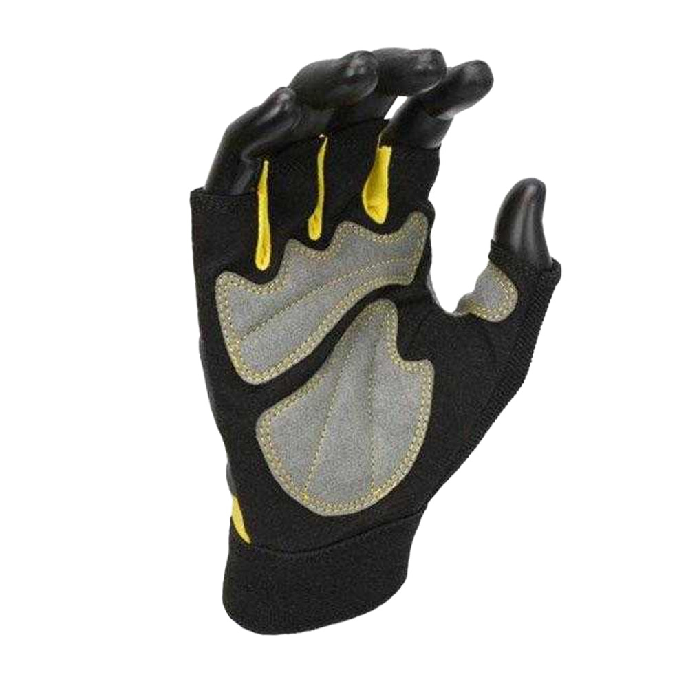 Black-Yellow - Back - Stanley Performance Fingerless Gloves