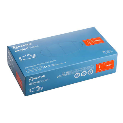 Blue - Side - Predator Mercator Nitrylex Nitrile Gloves (Pack of 100)