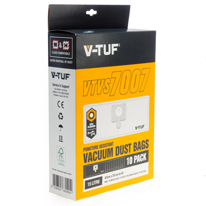 White - Back - V-TUF VTVS7007 Dust Bags (Pack of 10)