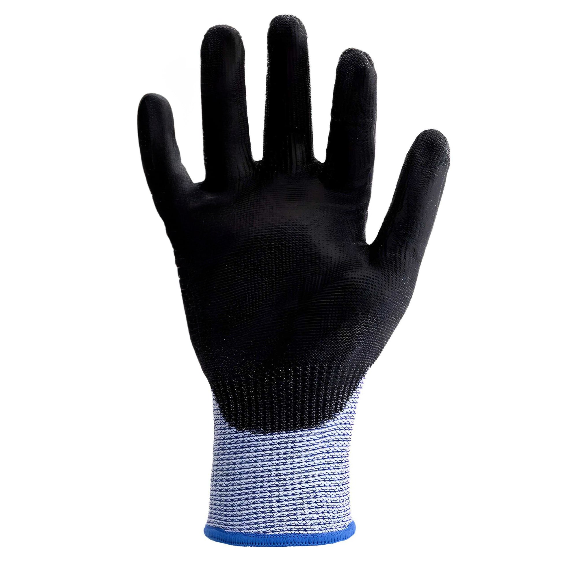 Black-Blue - Back - Predator Ron Coloursafe Pred Safety Gloves (Pack of 10)