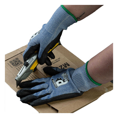 Black-Blue - Side - Predator Ron Coloursafe Pred Safety Gloves (Pack of 10)