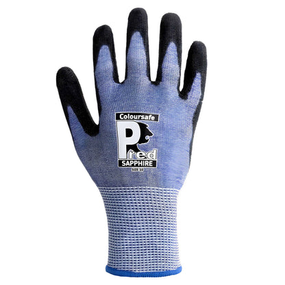 Black-Blue - Front - Predator Ron Coloursafe Pred Safety Gloves (Pack of 10)
