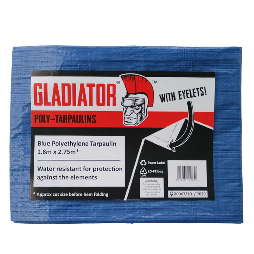 Blue - Back - Gladiator Polyethylene Tarpaulin